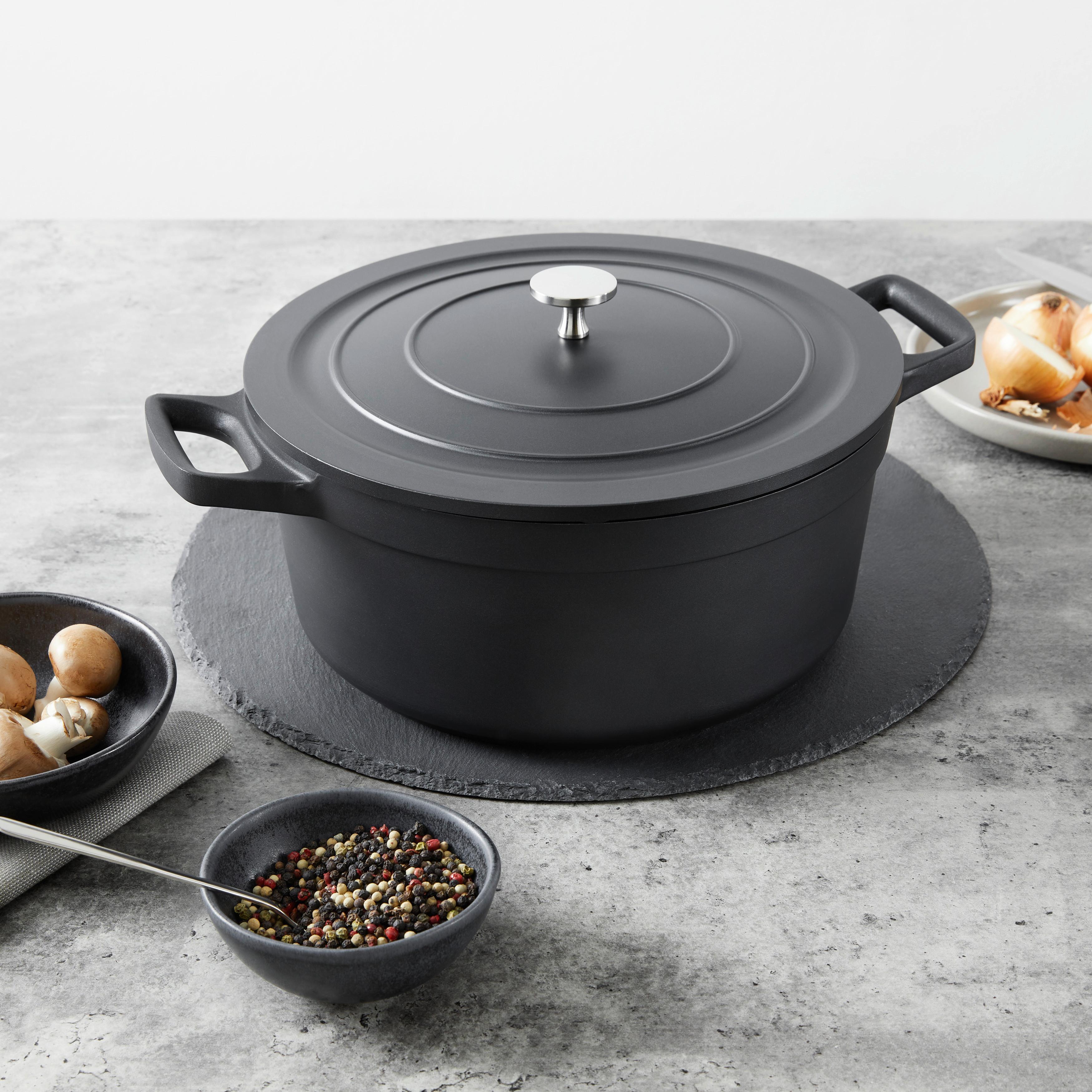 Kochtopf Tradition in Schwarz Ø 28cm - Schwarz, MODERN, Metall (28/12,2cm)