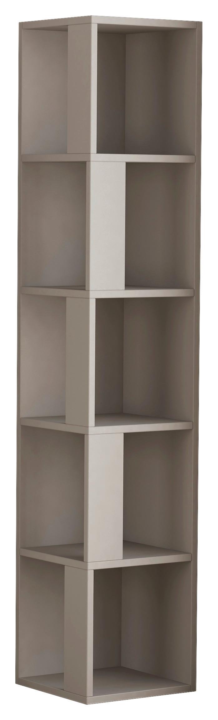 Eckregal PIANO Beige ca. 32x159x32 cm - Beige, Design, Holzwerkstoff (32/159/32cm) - Livetastic