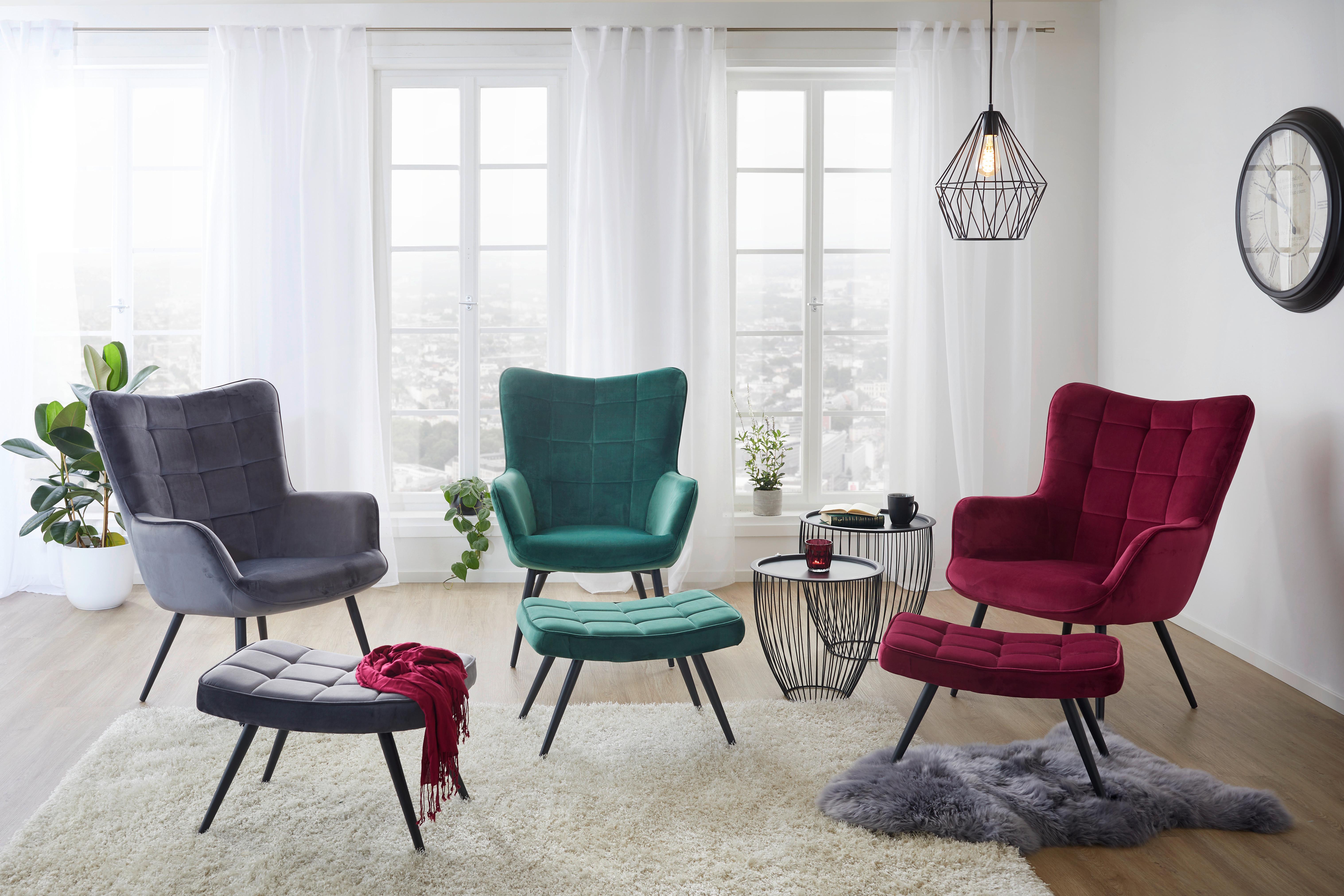 SIDOBORD SET NELE - svart, Modern, metall (47,5-41,5/47,5-42cm) - Mömax