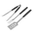 Grillbesteck Till 3-teilig - Silberfarben/Schwarz, Metall (40cm)