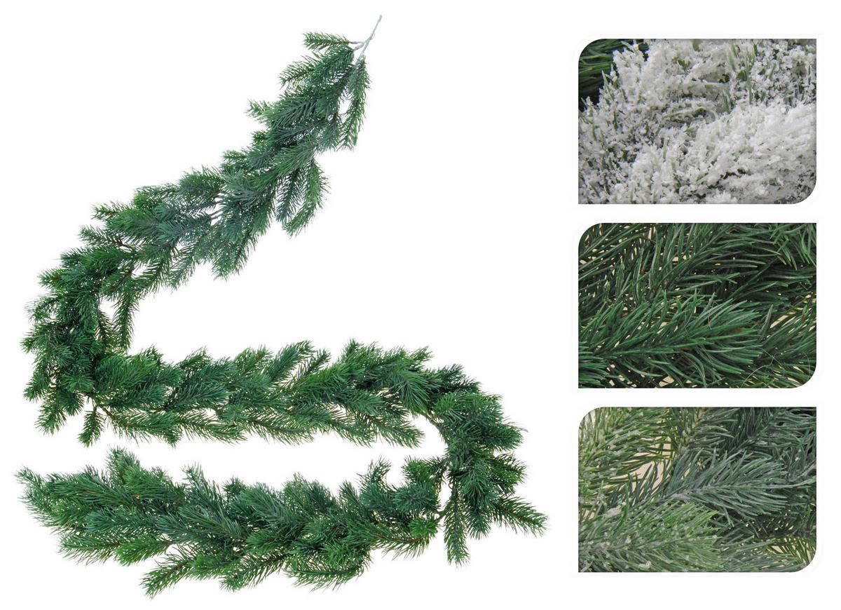Girland Pine - zöld, műanyag (10/10/180cm)