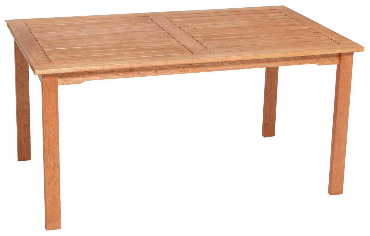 Gartentisch Santos aus Eukalyptus ca. 90x74,5x105cm - Naturfarben, Basics, Holz (150/90/74,5cm) - Gardenson