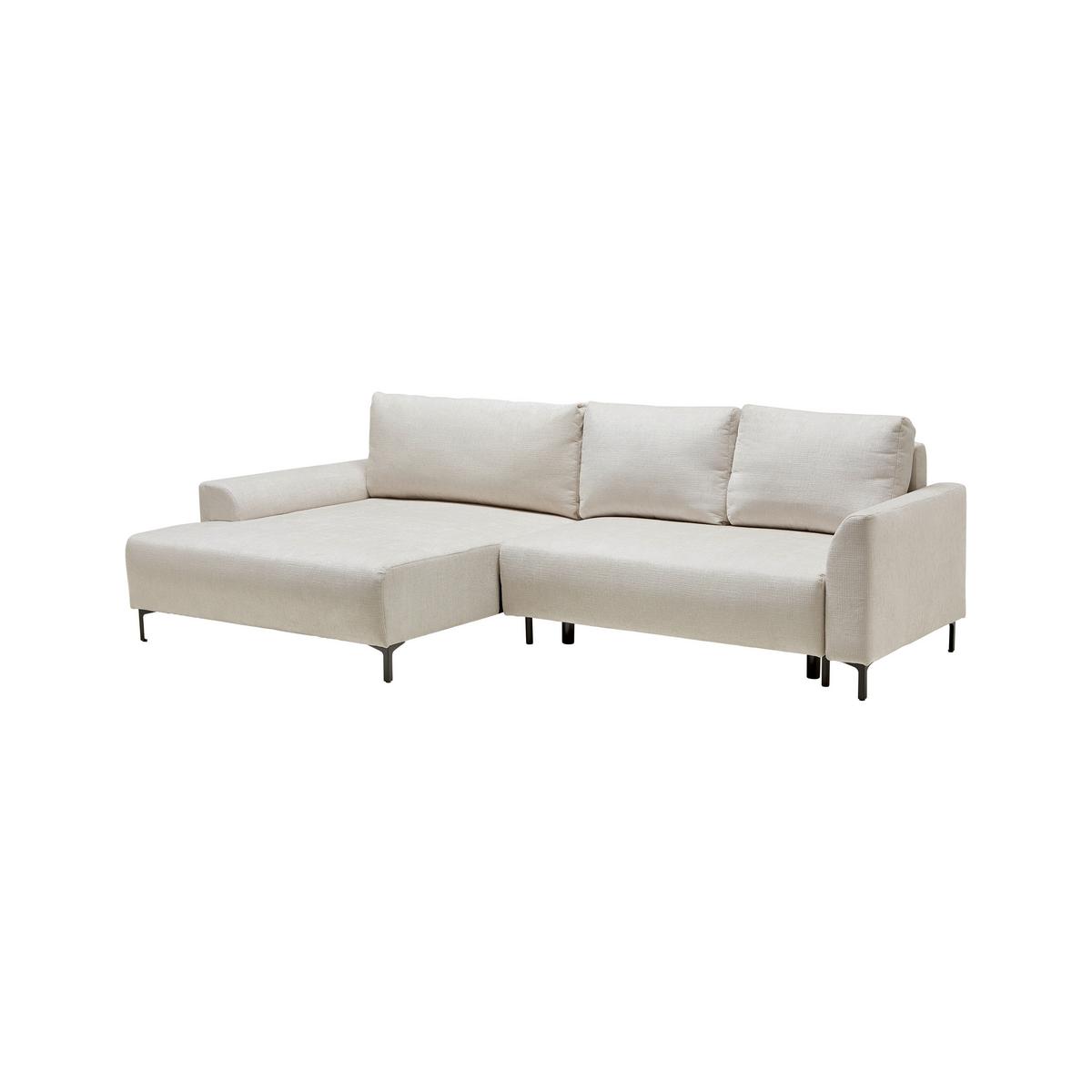 Ecksofa Integra Beige - Beige/Schwarz, Textil/Metall (170/81-93/294cm) - Mömax
