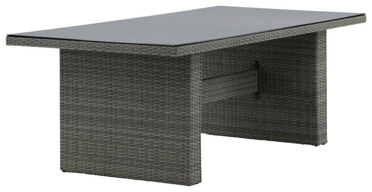 Gartentisch Padova ca. 200x100x74 cm Grau - Grau, KONVENTIONELL, Kunststoff (200/100/74cm) - Gardenson