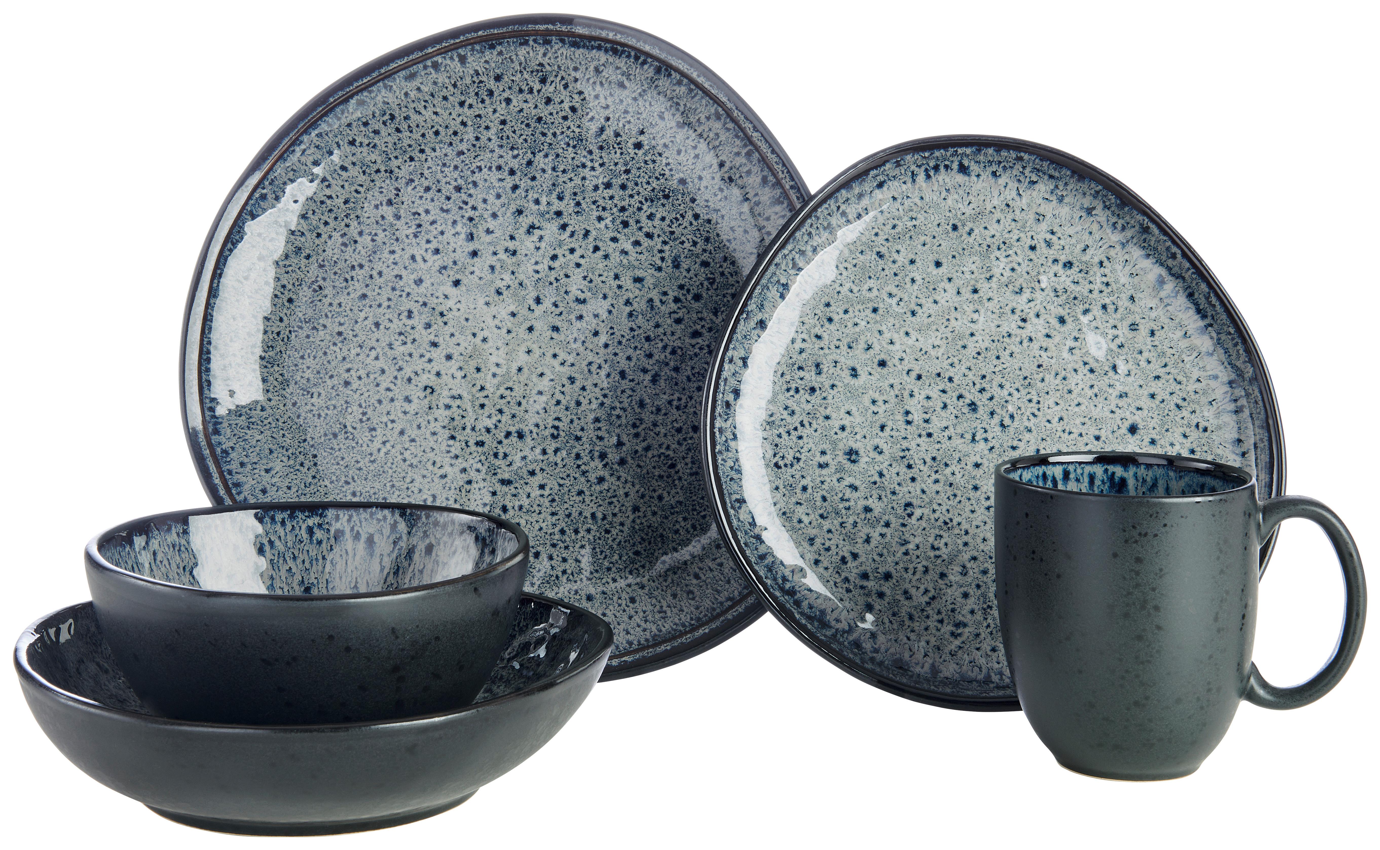 SERWIS OBIADOWO-ŚNIADANIOWY 13000 SØREN GREY - szary, Trend, ceramika - Novel