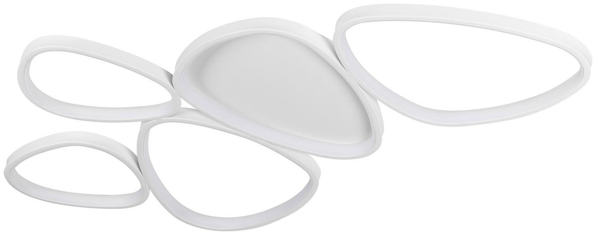 Plafonieră cu LED Whiti - alb, Modern, plastic/metal (109/55/5.2cm) - Mömax