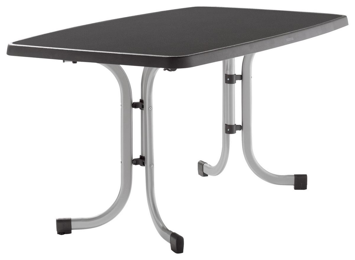 Gartentisch ca.150x90x72cm Anthrazit - Anthrazit/Graphitfarben, MODERN, Holzwerkstoff/Metall (150/90/72cm) - Sieger