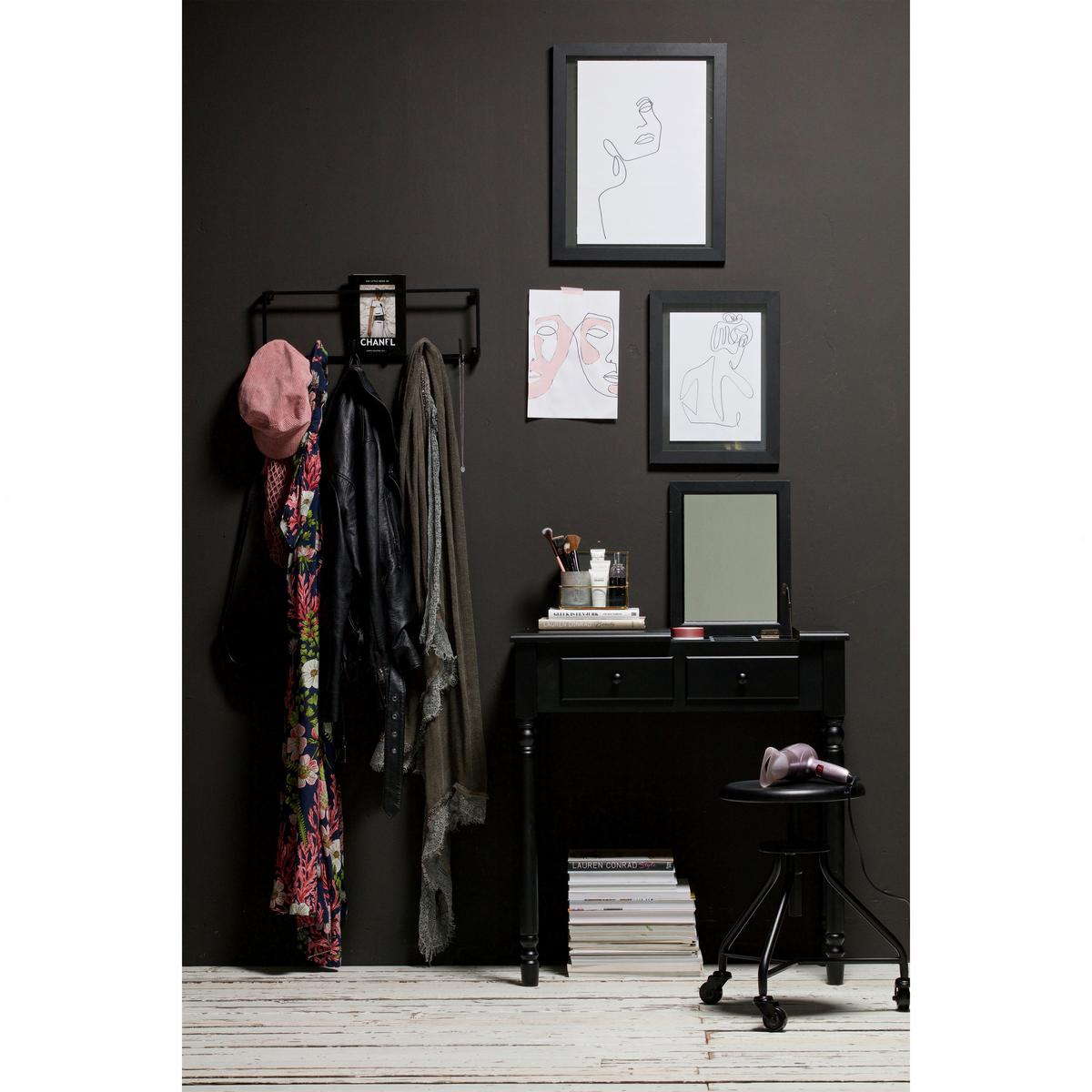Schminktisch Romy Schwarz - Schwarz, Design, Holz (75/38/78cm) - Livetastic