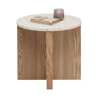 Masă auxiliară MATERA -TREND - culoare natur, Modern, piatră/material pe bază de lemn (40/39cm) - Premium Living