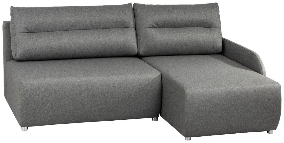 Sarokkanapé Ottawa - szürke, Konventionell, faalapú anyag/textil (207/92/165cm) - Based