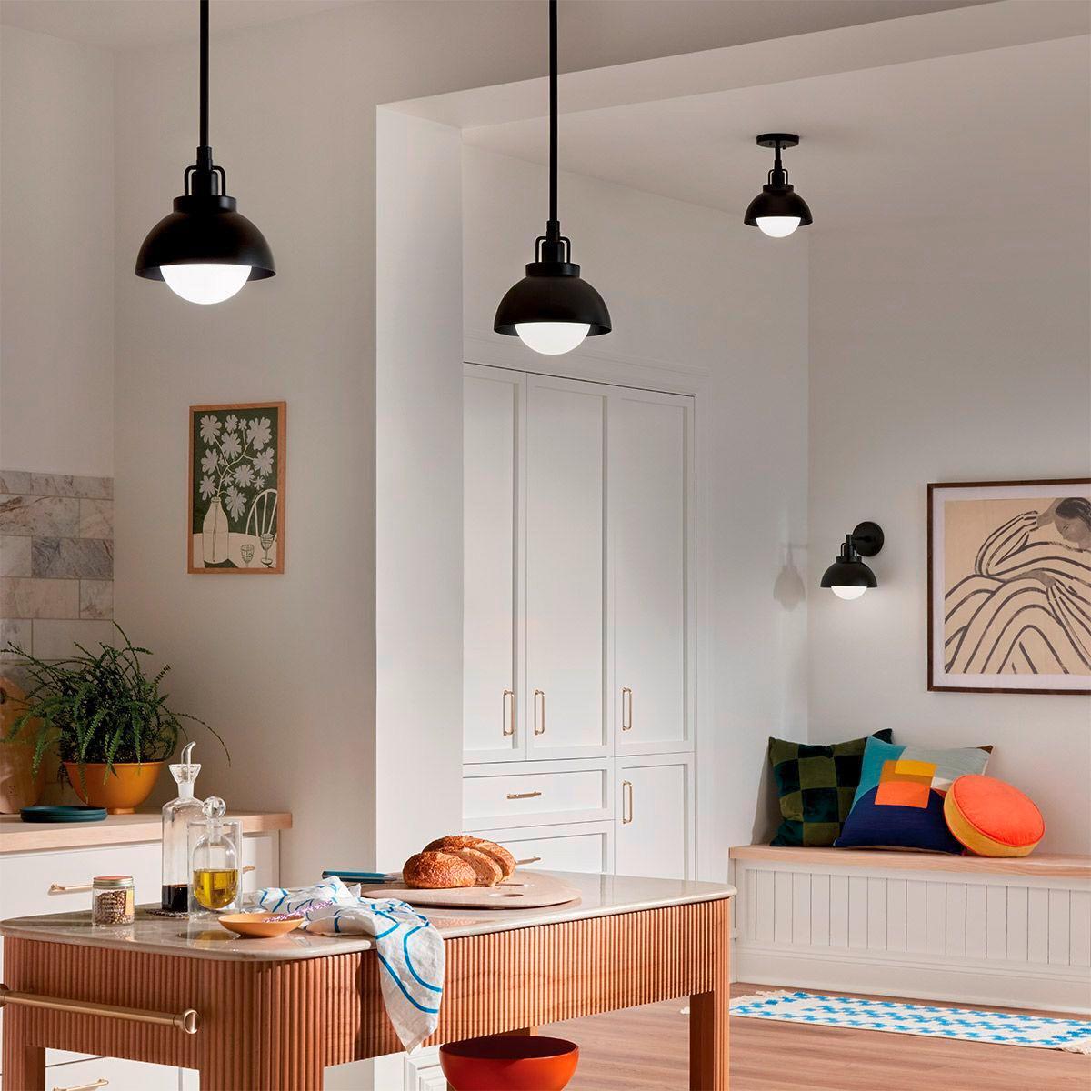 Falilámpa Kl-Niva-1w-1p-Bk - fekete, Konventionell, fém (22,7/20,3/24,1cm) - Elstead Lighting