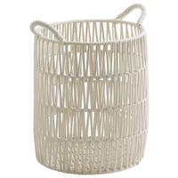 Korb Lou Weiß Ø ca. 37cm - Weiss, Modern, Textil/Metall (37/45cm) - Mömax