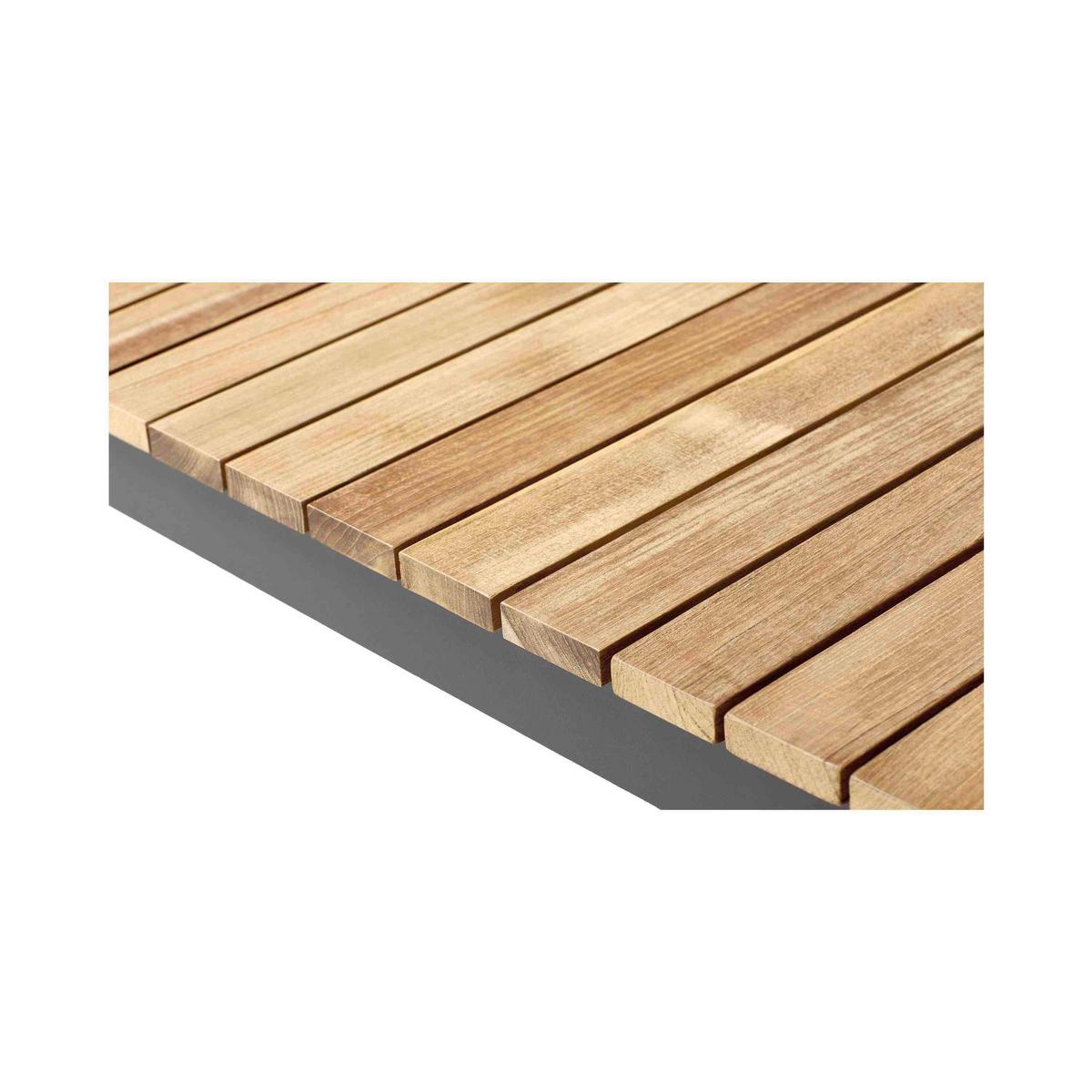 Gartentisch Mood Extreme Teakholz/Anthrazit rostfrei - Anthrazit/Teakfarben, KONVENTIONELL, Holz/Metall (167,5/100/74cm) - Gardenson