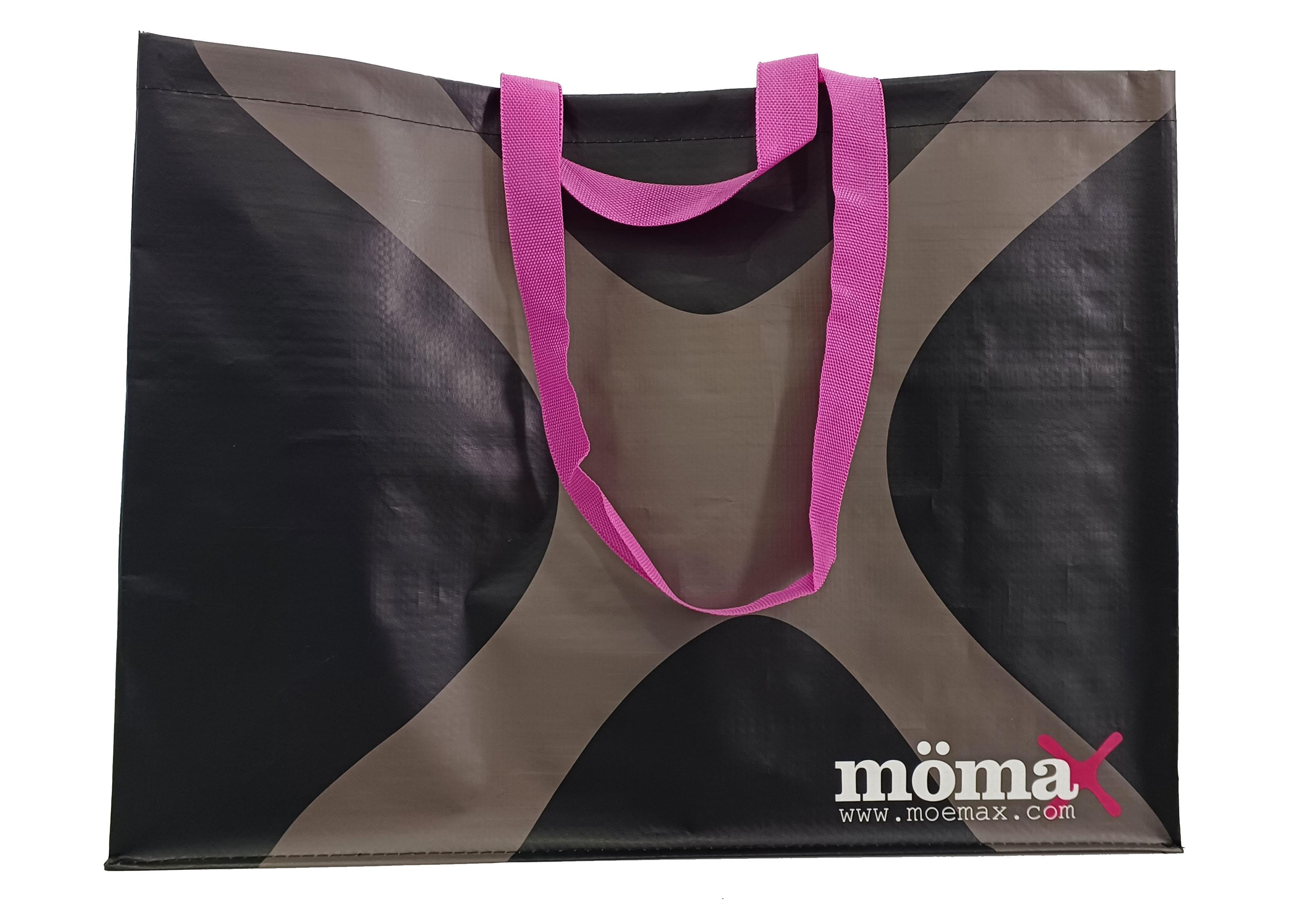 Bevásárlótáska Mömax 4 You - világosszürke/fekete, műanyag (53/40/22cm) - Modern Living