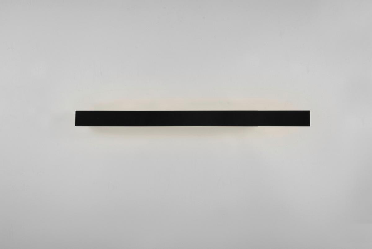 LED-Wandleuchte Rocco in Schwarz/Chrom max. 13 Watt - Chromfarben/Schwarz, Basics, Kunststoff/Metall (3,6/90/8cm) - Trio Leuchten