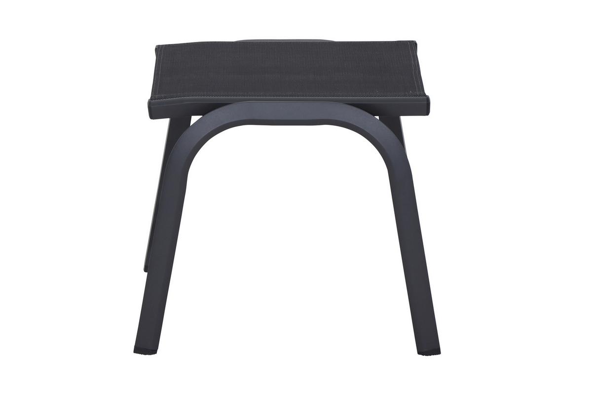 Gartenhocker Tesoro ca. 52x45 cm Anthrazit - Anthrazit, KONVENTIONELL, Kunststoff/Metall (52/45/52cm) - Siena Garden