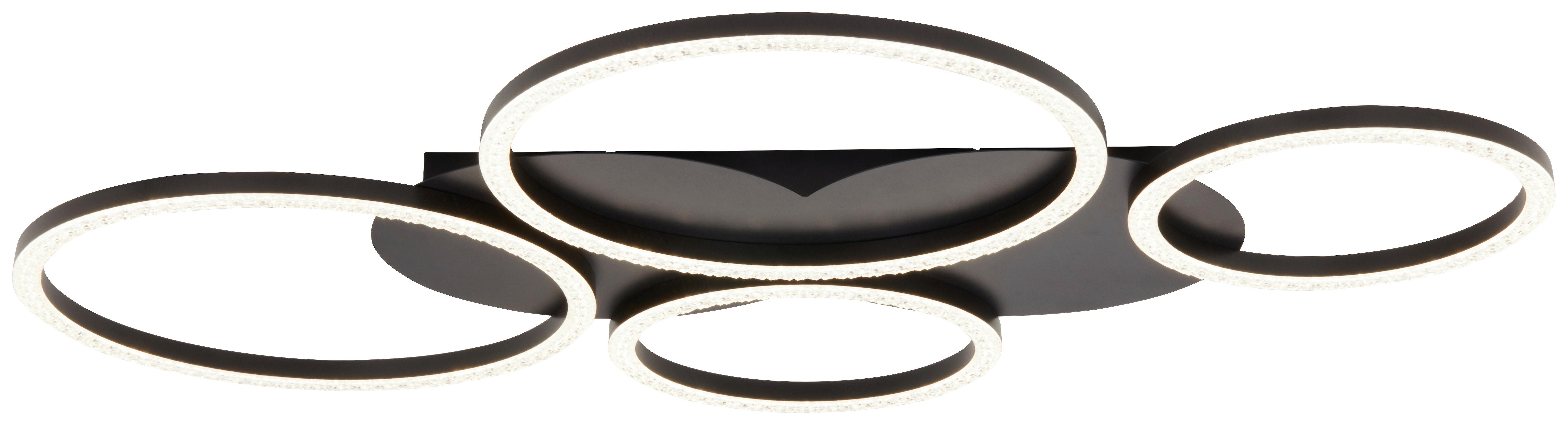 LED-Deckenleuchte Big Schwarz max. 40 Watt - Schwarz, MODERN, Kunststoff/Metall (82/52/5cm)