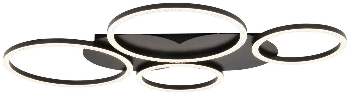 LED-Deckenleuchte Big Schwarz max. 40 Watt - Schwarz, MODERN, Kunststoff/Metall (82/52/5cm)