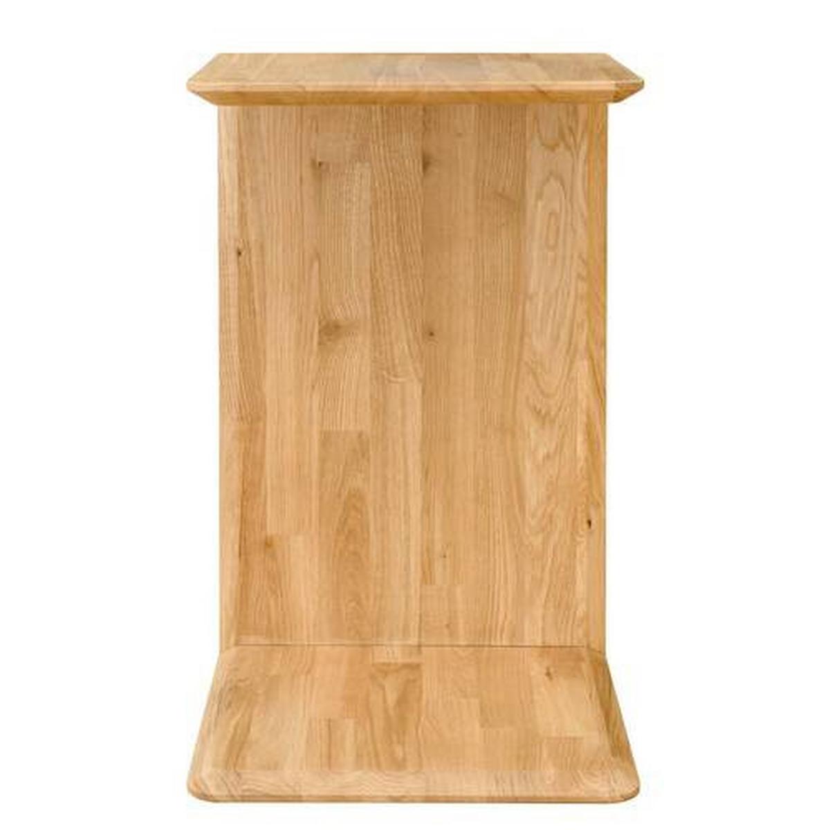 STOLIK BOCZNY ZOLO - kolor dębowy, Natur, drewno (35/38/60cm) - home24