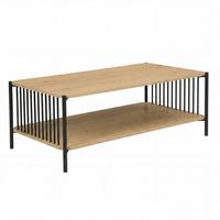 Couchtisch Wl7.636 - Schwarz/Braun, Design, Holzwerkstoff/Metall (110/60/42cm) - Livetastic