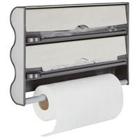 Küchenrollenhalter Mario Schwarz/Silberfarben - Silberfarben/Schwarz, KONVENTIONELL, Kunststoff/Metall (40,2/25,5/8,6cm) - Mömax