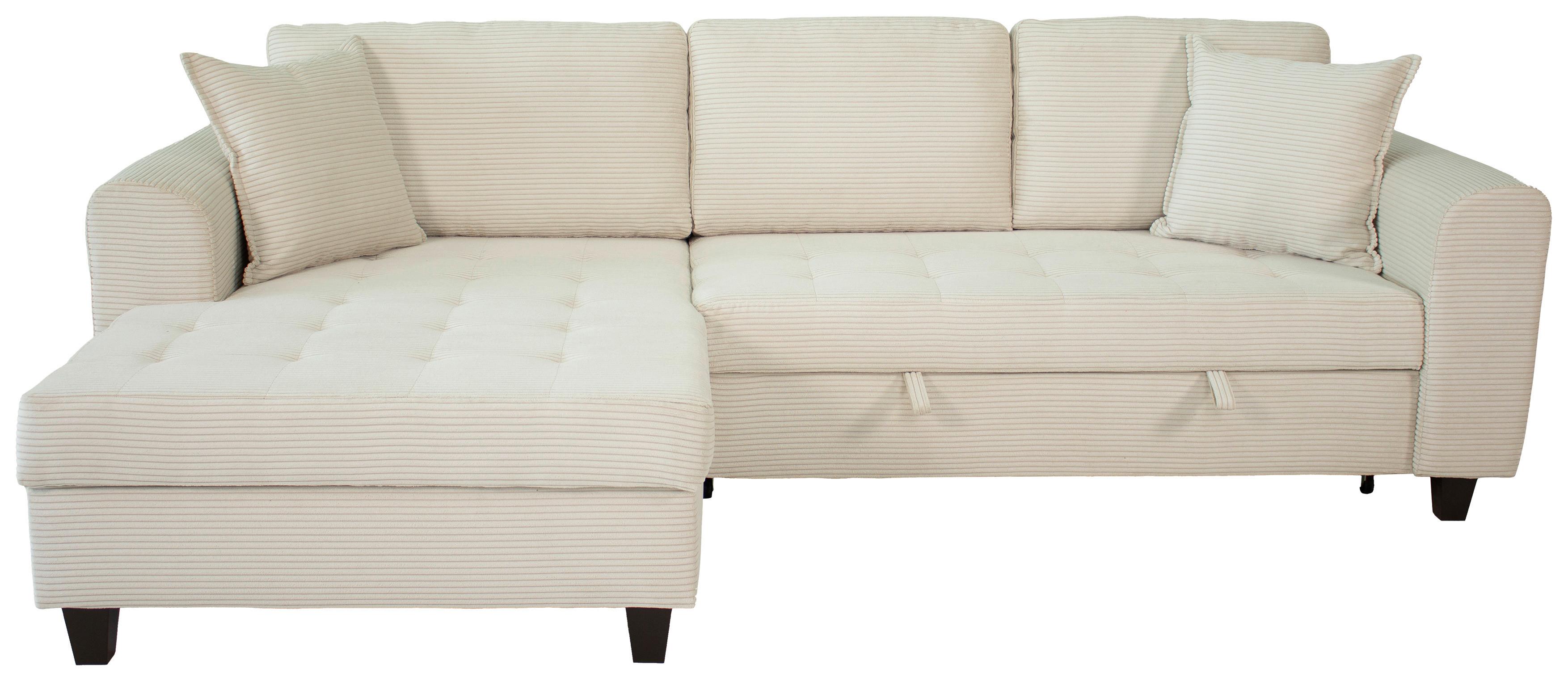 Ugaona Garnitura Moritz - krem, Trendi, tekstil (155/265cm)