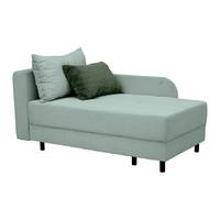 Liege Nova Salbeigrün - Salbeigrün/Schwarz, MODERN, Holz/Textil (85/62/145cm) - Mömax