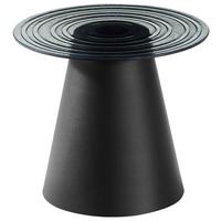 Masă auxiliară PAUL - negru/gri, Modern, sticlă/metal (50/45cm) - Premium Living