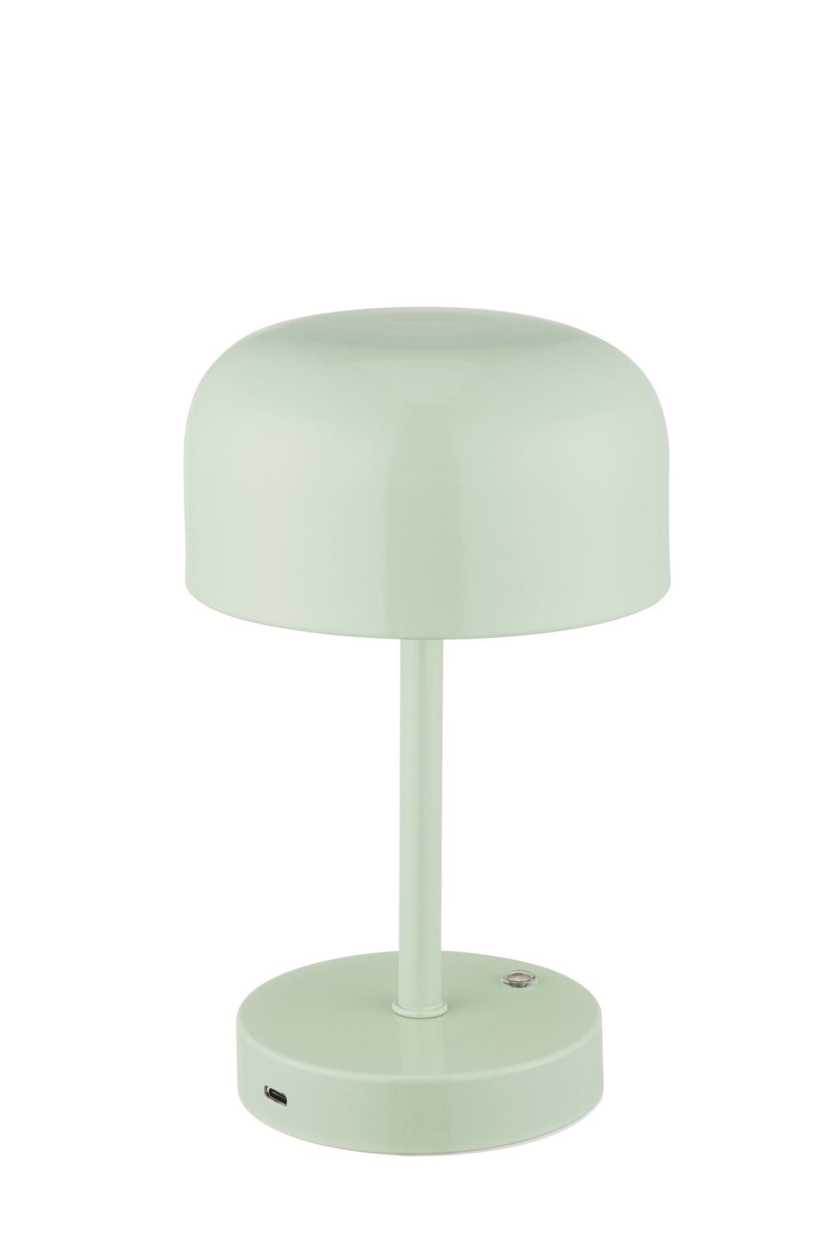 Stolna Punjiva Svjetiljka Softi - svijetlo zelena/siva, Moderno, metal/plastika (10/22,5/12,5cm) - Mömax