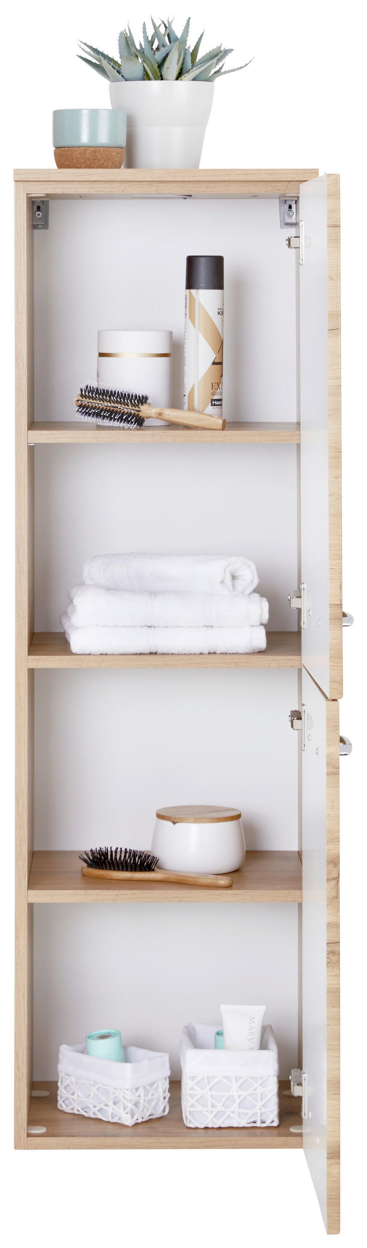 Dulap mediu Florida - culoare lemn stejar, Modern, material pe bază de lemn (40/130/35cm) - Premium Living