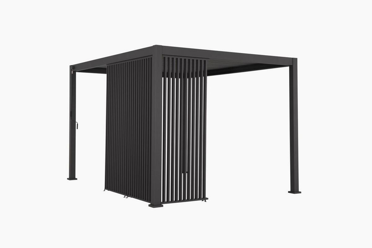 PAVILLON-SEITENTEIL 111 PANEL-V WALL ANTHRAZIT 113 - Anthrazit, LIFESTYLE, Metall (113/240/10cm) - Gardenson