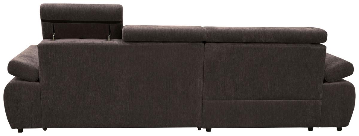 Kutna Garnitura Vegas - tamno smeđa/crna, Design, drvo/tekstil (173/294cm) - Modern Living