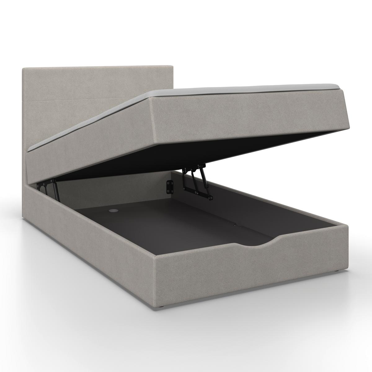 Box Ágy Ace - világosszürke, Modern, textil/fa (120/200cm) - Bessagi Home