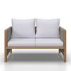 LOUNGEGRUPP EFFIE - ljusgrå, Modern, trä/textil (124/64,5/63,5cm) - Bessagi Garden