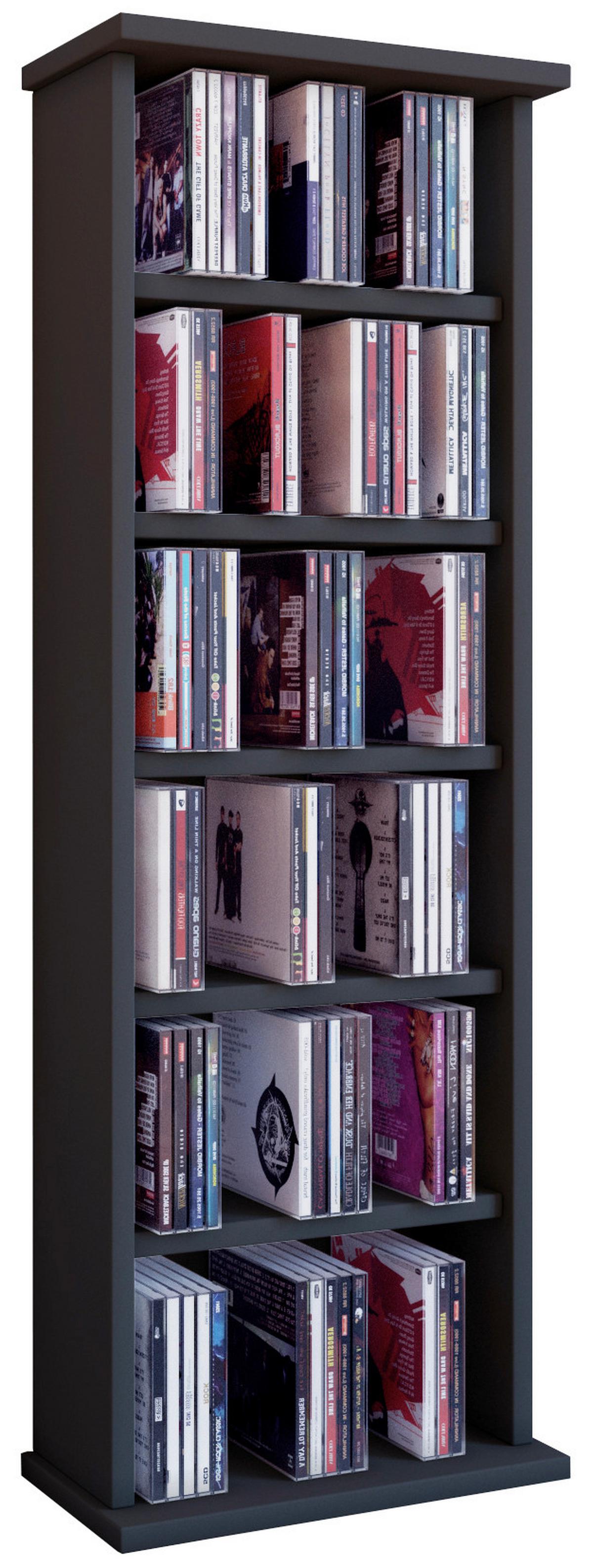 CD-Regal Vostan in Schwarz, B: 31 cm - Schwarz, KONVENTIONELL, Holzwerkstoff (31/92/18cm) - MID.YOU