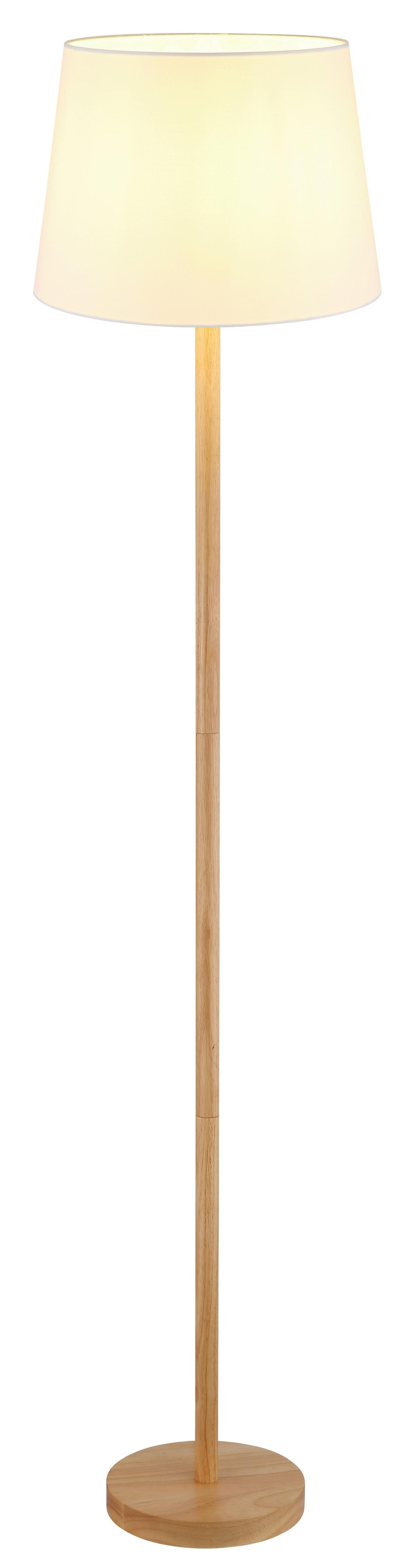 LAMPA STOJĄCA 40100146 JORIS - biały/brązowy, Basics, metal/tkanina (35/151cm) - Globo