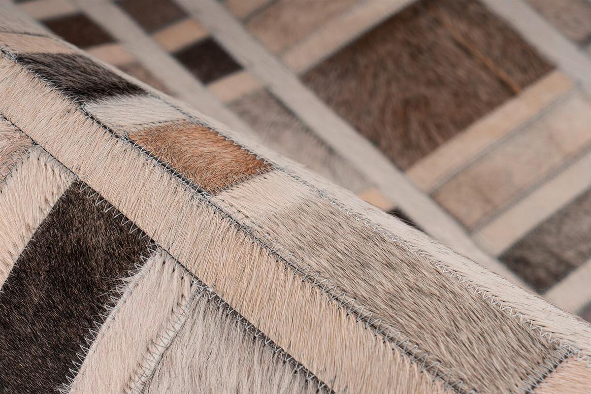 FLACHWEBETEPPICH LAVIN 225 GRAU 120CM X 170CM - Grau, Design, Leder (120/170cm) - Kayoom