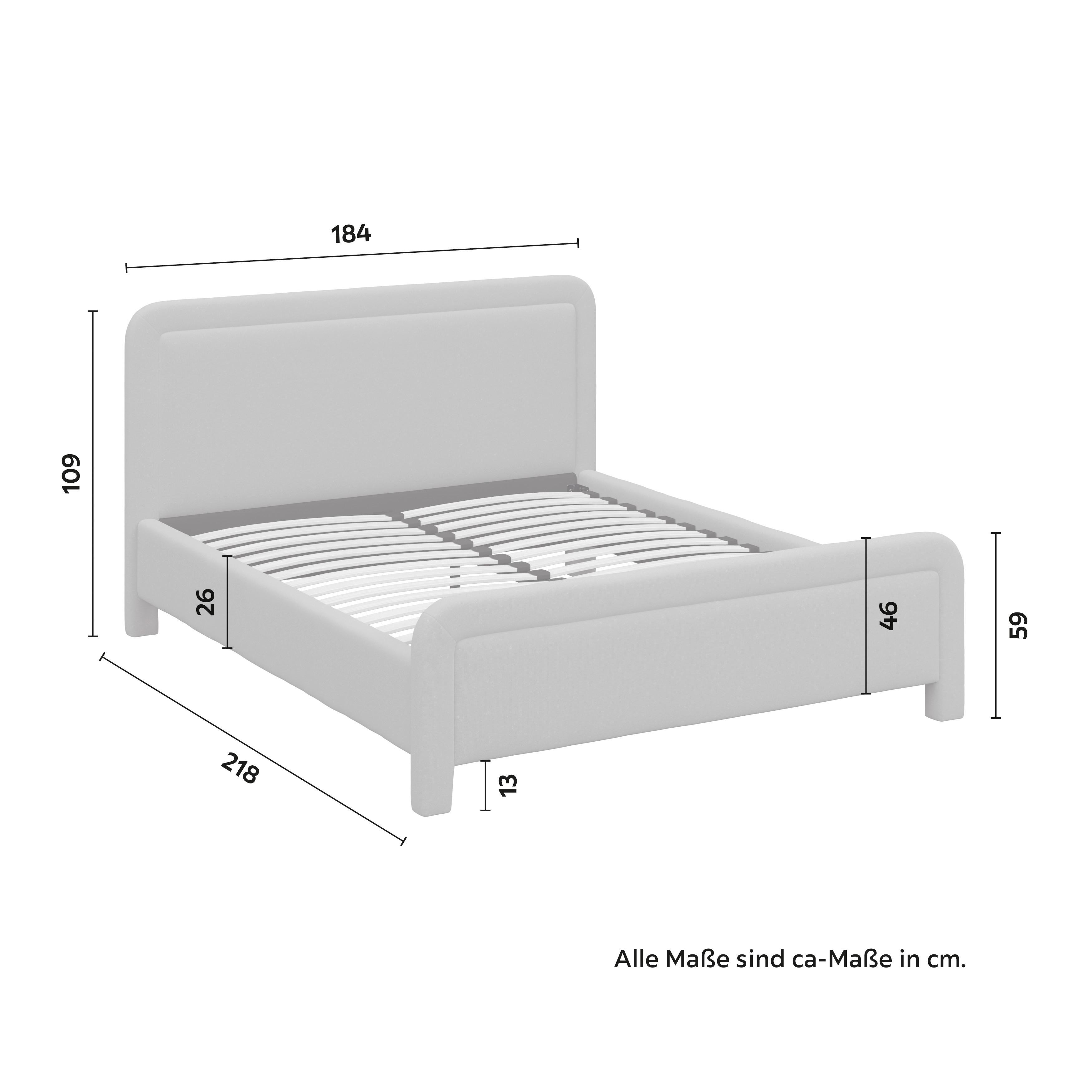 STOPPAD SÄNG XIRELIA - taupe/ekfärgad, Modern, metall/trä (160/200cm) - Bessagi Home