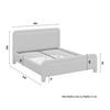 STOPPAD SÄNG XIRELIA - taupe/ekfärgad, Modern, metall/trä (160/200cm) - Bessagi Home