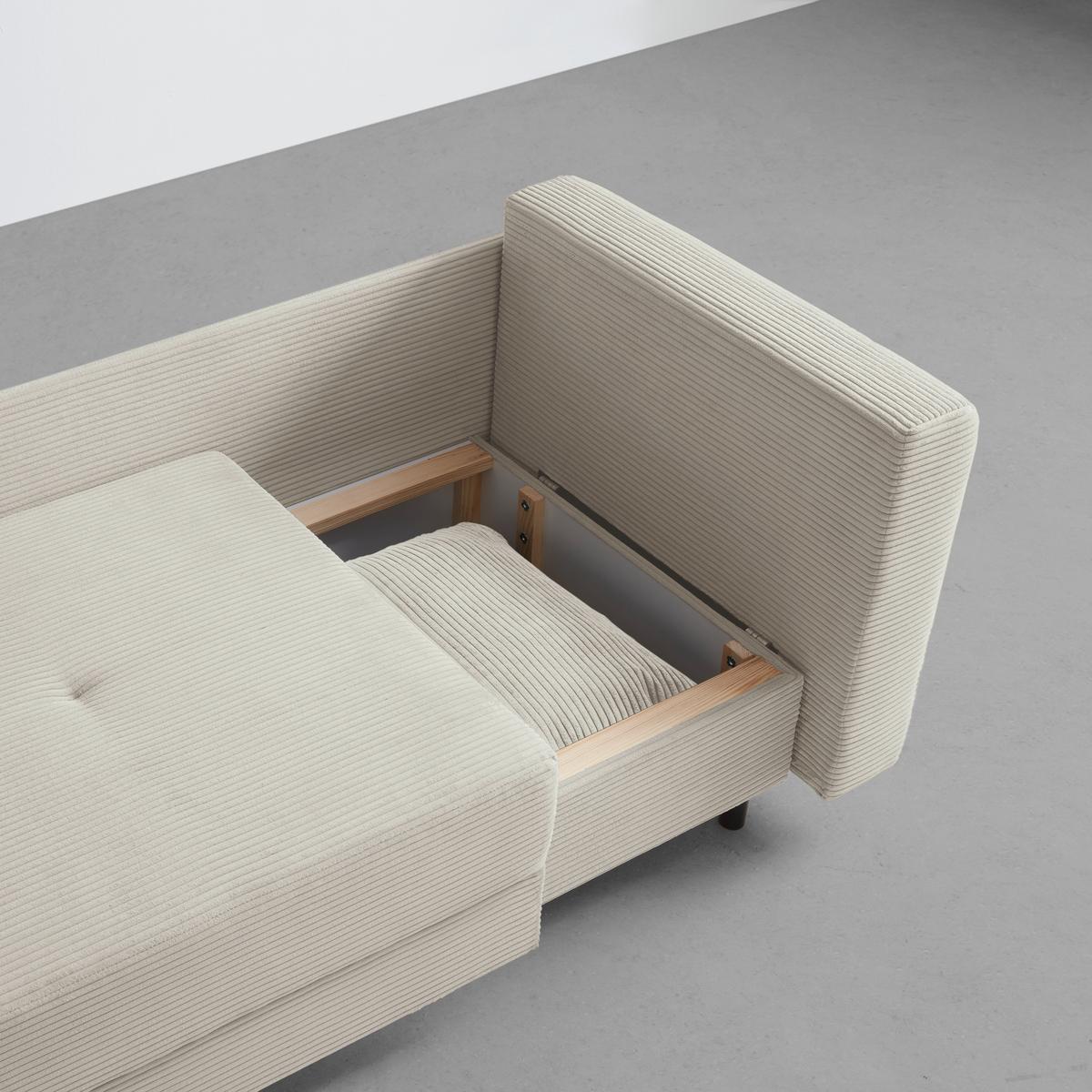 Liege Nova Beige - Beige/Schwarz, MODERN, Holz/Textil (145/62/85cm) - Mömax