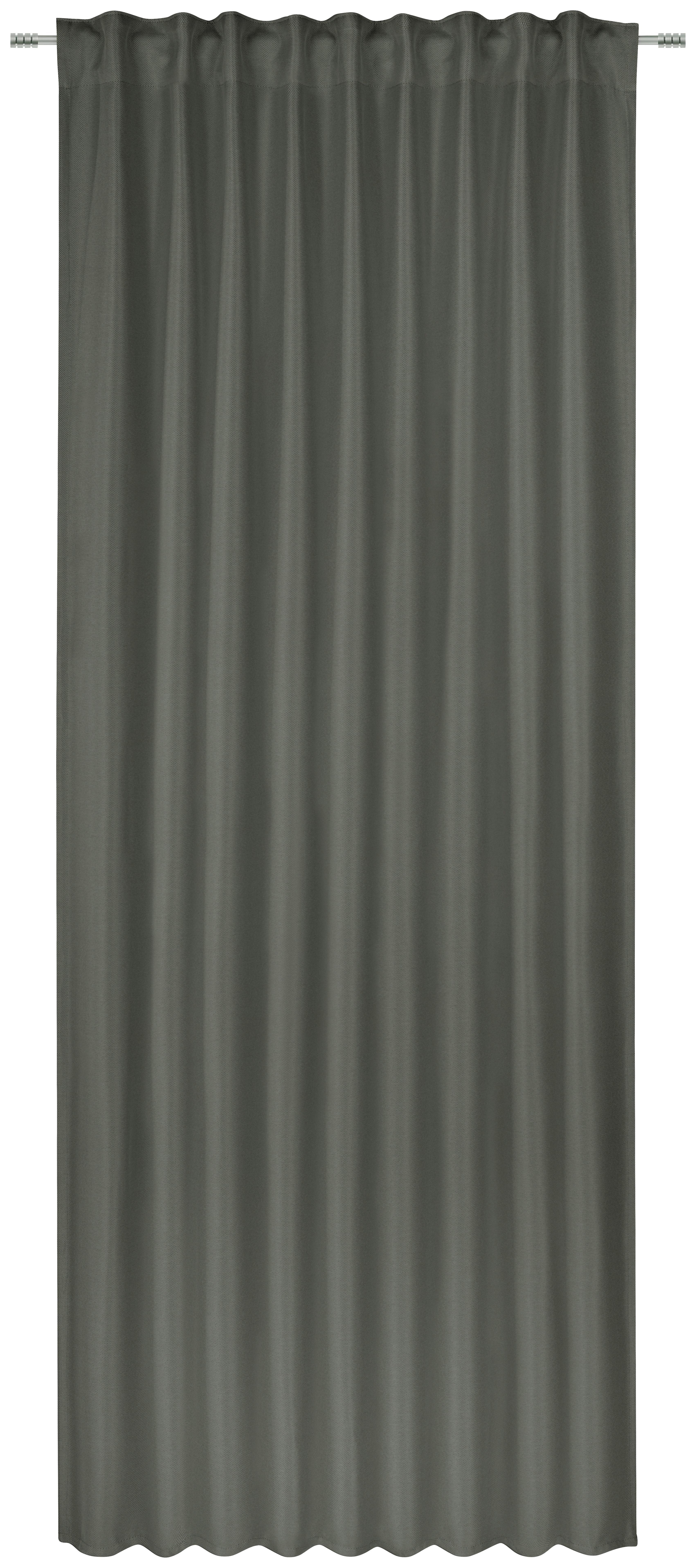Verdunkelungsvorhang Roman in Anthrazit ca. 135x255cm - Anthrazit, MODERN, Textil (135/255cm) - Premium Living