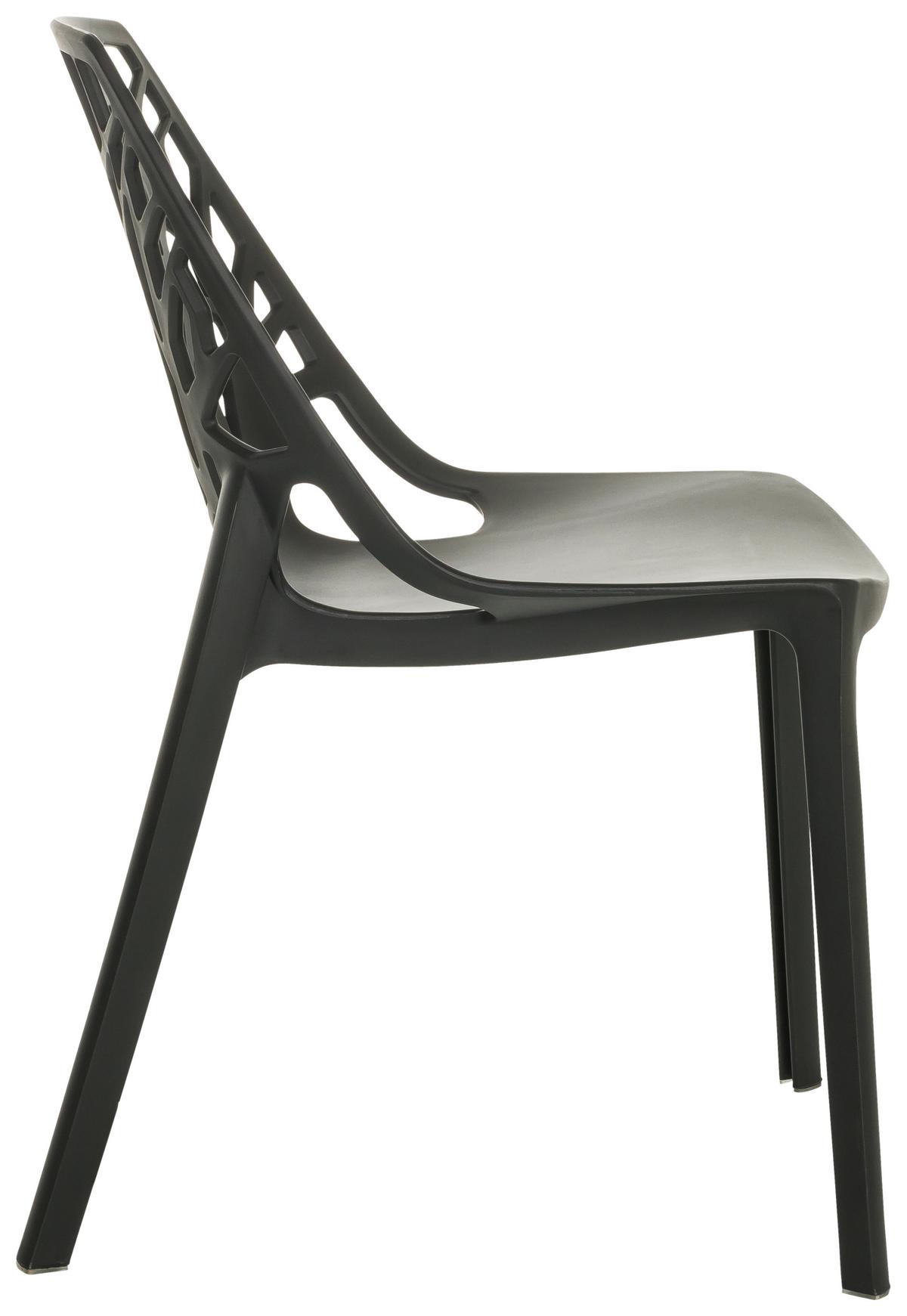 Stol Artifo Tri, Črna - črna, Basics, umetna masa (47/80/56cm) - MID.YOU