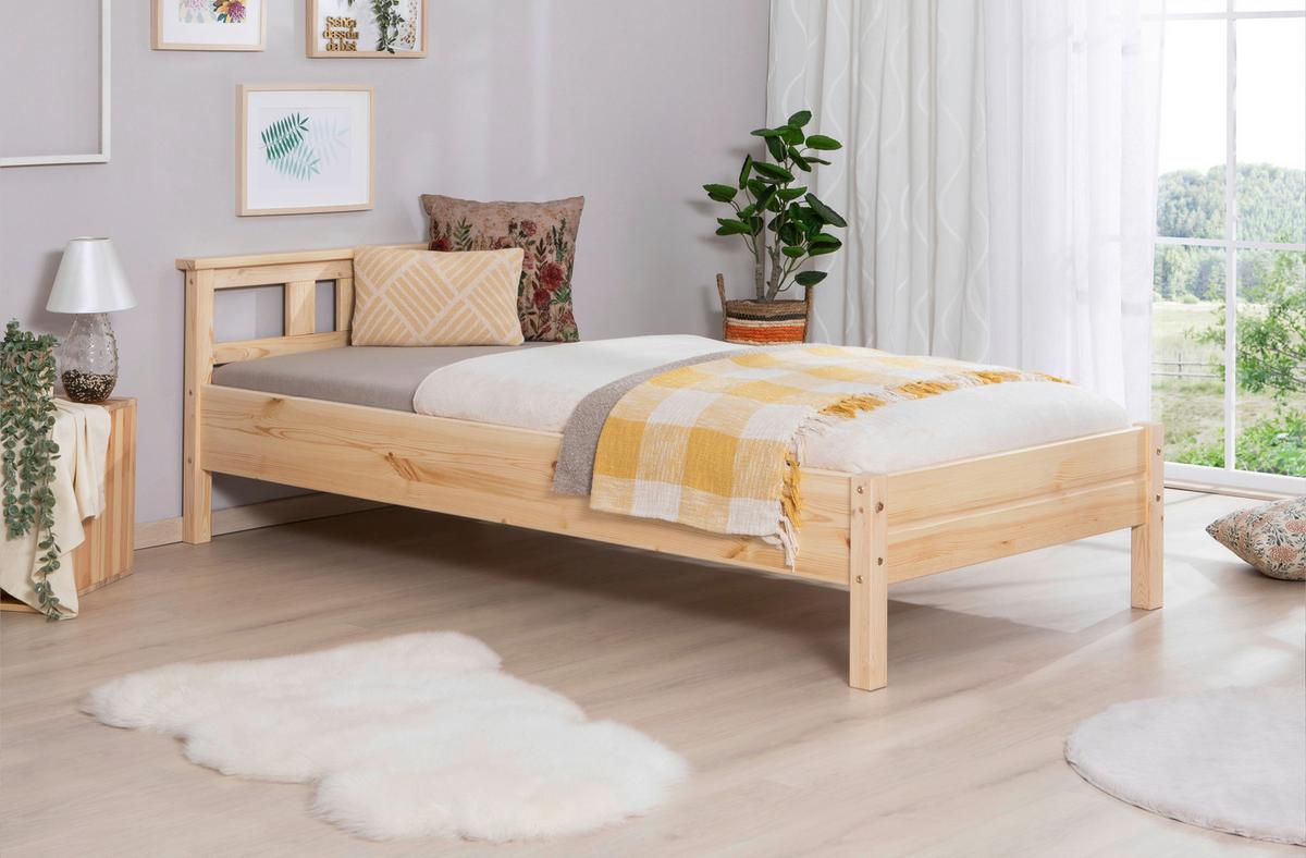 Bett Merci ca. 90x200 cm Kiefer - Kieferfarben, KONVENTIONELL, Holz (90/200cm) - MID.YOU