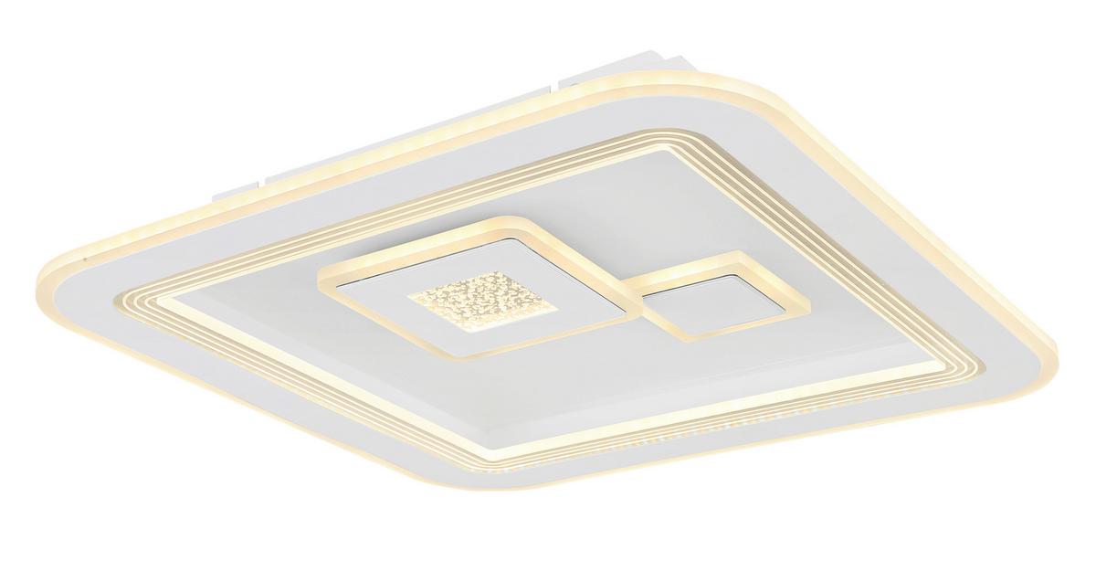 Stropna Led-svetilka Valeria, S Sijalko - bela/opal, Design, kovina/umetna masa (46,6/46,6/7,4cm) - Globo
