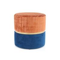 Hocker Pouf Samt/Eisen Terra Cotta H: 40 cm - Goldfarben/Terracotta, Basics, Kunststoff/Textil (40/40/40cm) - Kayoom