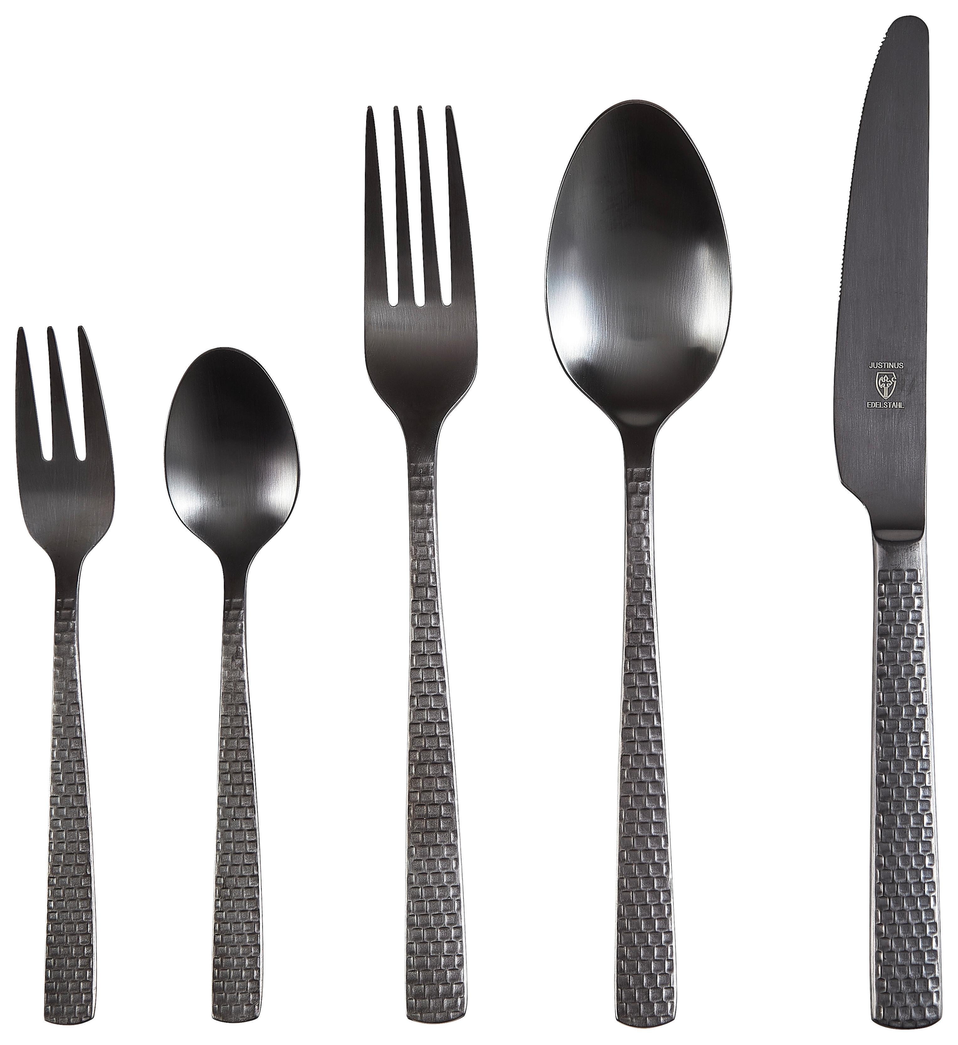 ZESTAW SZTUĆCÓW 630-240 - czarny, Design, metal - Justinus