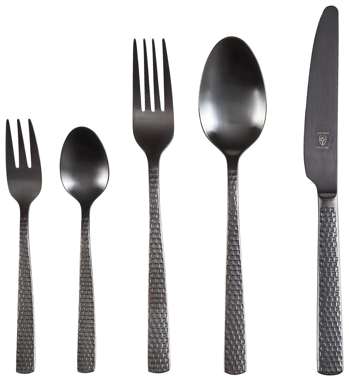 ZESTAW SZTUĆCÓW 630-240 - czarny, Design, metal - Justinus