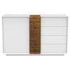 SIDEBOARD GIOVANNI - Eichefarben/Weiß, MODERN, Holz/Holzwerkstoff (120/85,5/40cm) - Premium Living