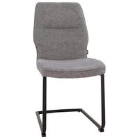 KRZESŁO NA PŁOZIE SALLY - czarny/szary, Design, metal/tkanina (45/91/62cm) - Xora