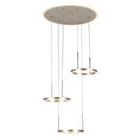 LED-Hängeleuchte Stoni Champagner max. 40 Watt - Champagner, MODERN, Kunststoff/Metall (42/42/150cm) - Mömax